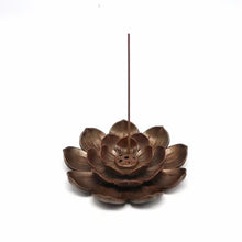 Load image into Gallery viewer, Antique Lotus Incense Stick Holder 仿古双层莲花香插