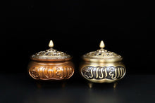 Load image into Gallery viewer, Six-syllabled Sanskrit Mantra Incense Burner 六字真言铜炉