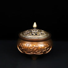 Load image into Gallery viewer, Six-syllabled Sanskrit Mantra Incense Burner 六字真言铜炉