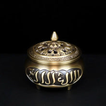 Load image into Gallery viewer, Six-syllabled Sanskrit Mantra Incense Burner 六字真言铜炉