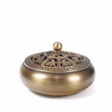 Load image into Gallery viewer, Flat Bottom Incense Burner 纯铜平底宣德炉