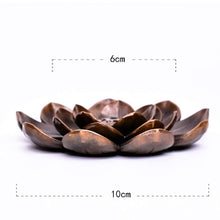 Load image into Gallery viewer, Antique Lotus Incense Stick Holder 仿古双层莲花香插