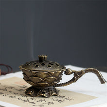 Load image into Gallery viewer, 手持莲花盘香炉
