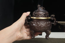 Load image into Gallery viewer, 大明狮耳炉-三足铜盘香炉
