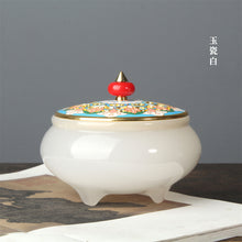 Load image into Gallery viewer, 【珐琅玉石】三足香炉
