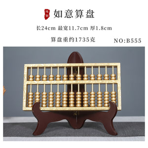 全铜如意算盘摆件