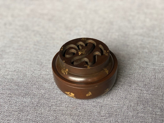 苏工铜点金香篆套熏炉