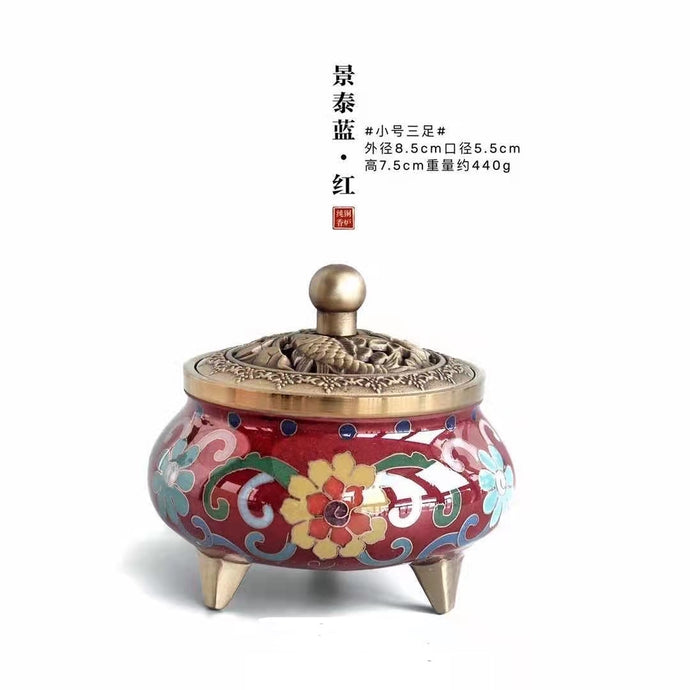 小号景泰蓝三足炉