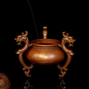 Antique Three Dragon Foot Copper Incense Burner 仿古三龙足铜炉