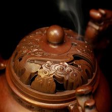 Load image into Gallery viewer, Antique Three Dragon Foot Copper Incense Burner 仿古三龙足铜炉
