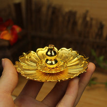 Load image into Gallery viewer, 3-layer Lotus Incense Holder 三宝莲花香插
