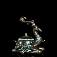 Load image into Gallery viewer, Antique Deer Incense Burner 仿古鹿盘香炉
