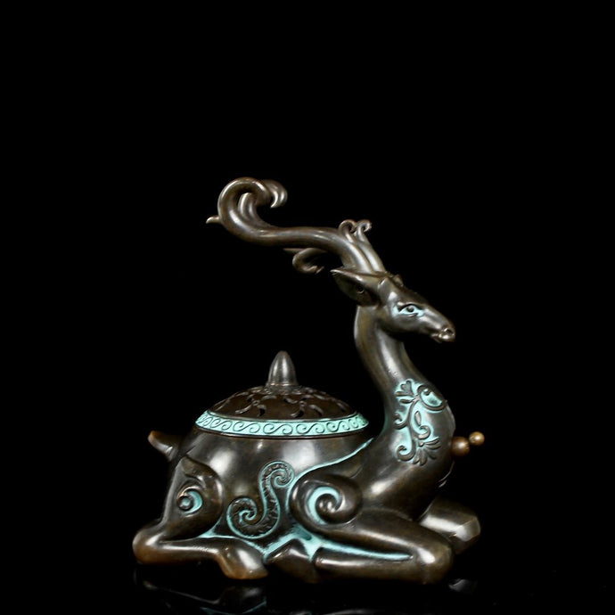 Antique Deer Incense Burner 仿古鹿盘香炉