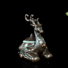 Load image into Gallery viewer, Antique Deer Incense Burner 仿古鹿盘香炉
