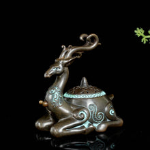 Load image into Gallery viewer, Antique Deer Incense Burner 仿古鹿盘香炉
