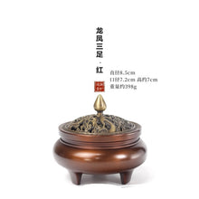 Load image into Gallery viewer, 纯铜龙凤三足炉
