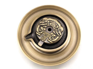 The Fortune Wheel Copper Backflow Incense Burner 时来运转两用铜炉