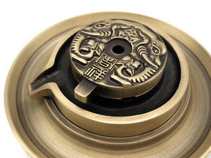 The Fortune Wheel Copper Backflow Incense Burner 时来运转两用铜炉