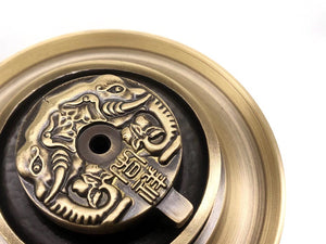 The Fortune Wheel Copper Backflow Incense Burner 时来运转两用铜炉