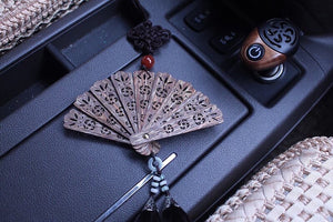 Nha Trang Agarwood Fan Car Decoration 越南芽庄沉香扇车挂吊饰