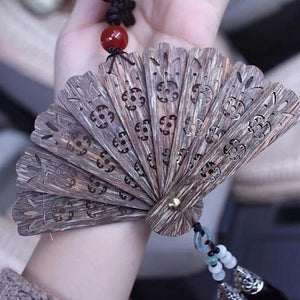 Nha Trang Agarwood Fan Car Decoration 越南芽庄沉香扇车挂吊饰