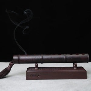 Classical Chinese Flute Music Incense Burner  红木笛子音乐香器
