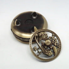 Load image into Gallery viewer, Copper Relief Incense Burner 前程似锦雕花三足铜炉
