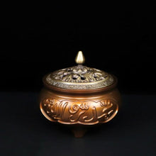 Load image into Gallery viewer, Six-syllabled Sanskrit Mantra Incense Burner  六字真言铜炉
