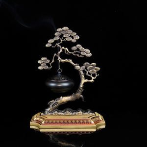 Welcoming Pine Hanging Incense Burner 迎客松悬挂式香炉摆件