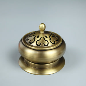 Ruyi Lotus Incense Burner with Multifunctional Base  如意莲花香纂套炉