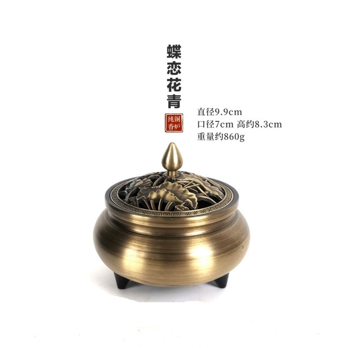 纯铜三足炉
