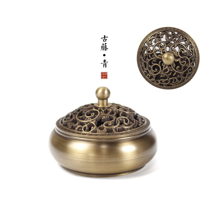 Flat Bottom Incense Burner 平底铜炉