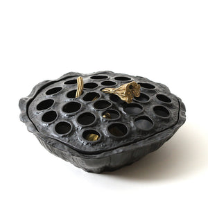 Antique Alloy Lotus Incense Burner 仿古黑色莲蓬香炉