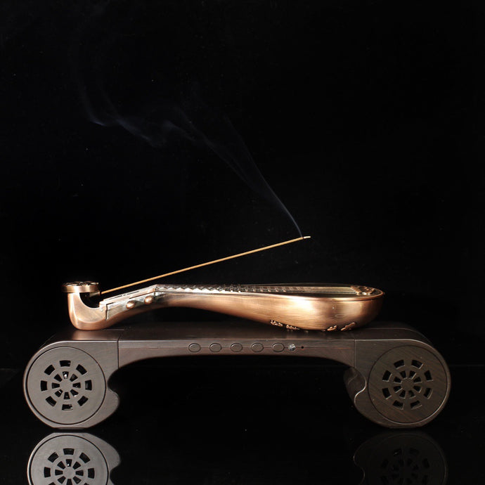 Classical Lute Incense Sticks Burner with Bluetooth Speaker 琵琶机
